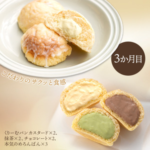 【八天堂】《3か月定期便》スイーツパン詰合せ 27個 全7種 くりーむ パン 菓子パン セット クリームパン メロンパン フレンチトースト カスタード 生クリーム チョコレート 抹茶 あんこ 冷凍 フローズン ギフト すいーつ  015001