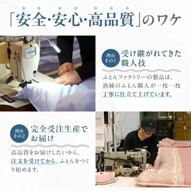 香川県高松市で製造　ダウン93%　羽毛ふとんBR