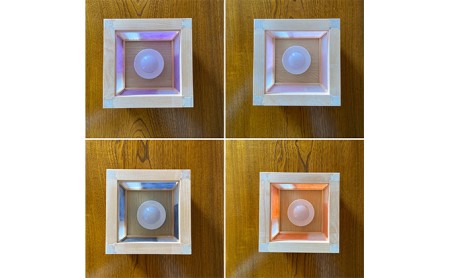 キューブ型あんどん「和あそ美cube」 インテリア 工芸品 行燈 明かり  オレンジ