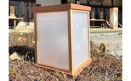 【笹木木工×早川鉄兵】切り絵のあんどん（カワセミ） インテリア 工芸品 行燈 電源コード付き 