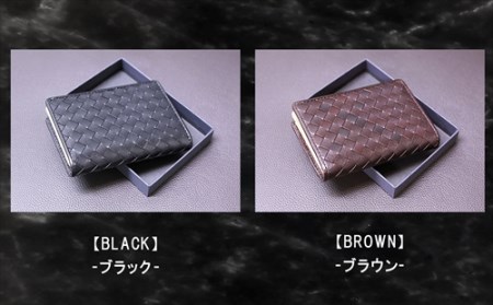 こだわりの逸品「バッファロー・イントレチャート名刺入れ」ブラック [2047]