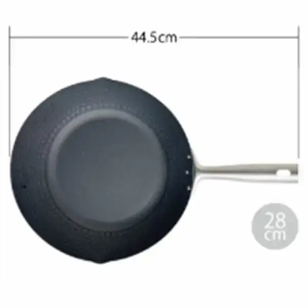 中華鍋 28cm IH対応 キッチン用品 炒め鍋 フライパン エンボス加工 eN 