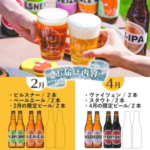 【定期便全6回】クラフトビール 地ビール 箕面ビール 36本  m01-03