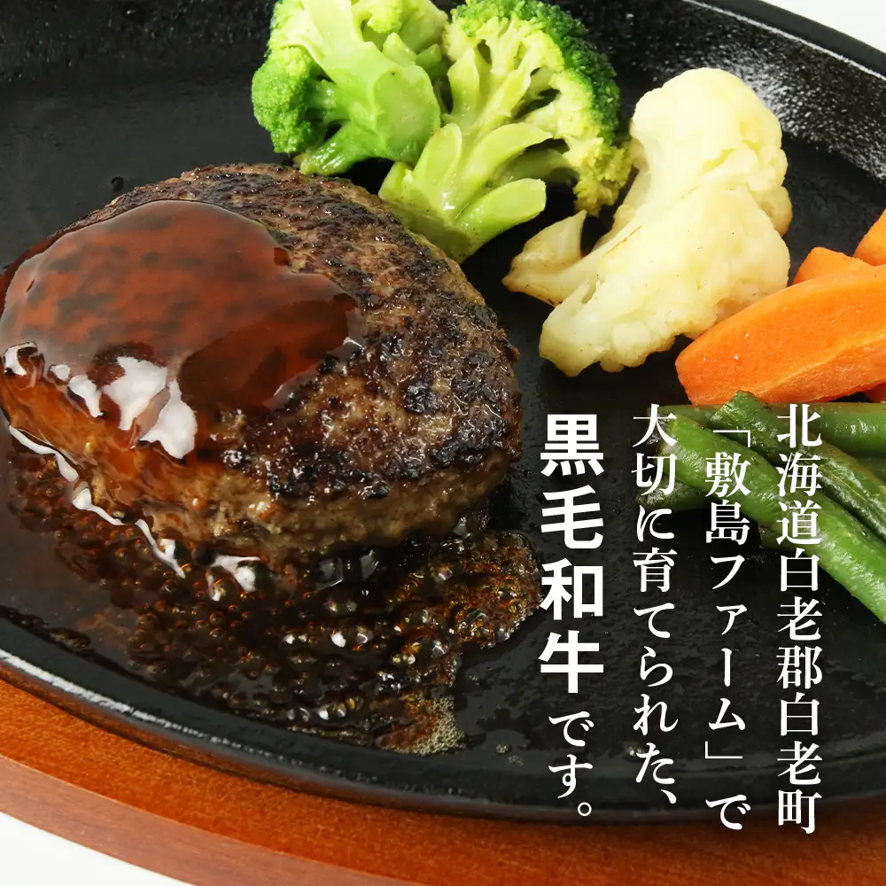 大人気！黒毛和牛手作りハンバーグセット≪敷島ファーム≫