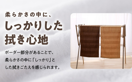 【TVで紹介！】ナチュレル 贅沢フェイスタオル 10枚（ブラウン系）