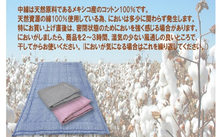 「琵琶湖の肌ふとん」シングル 近江布団 寝具 掛け布団 伝統技術  グレー