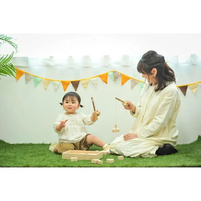 IKONIH（アイコニー）桧のおもちゃ　魚釣りセット