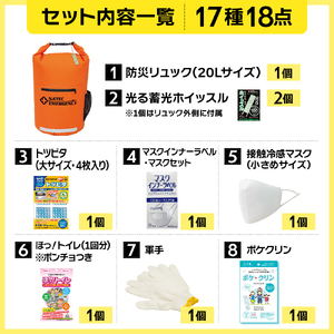 防災士監修 防災グッズ 女性用 セット 18点 防水 多機能リュック 20L 携帯トイレ 清潔用品 ランタン 生理用品 メイク落とし ヘアブラシ 非常用持ち出し袋 防災 防災用品 災害 非常用 避難 地震 災害 洪水 震災 ナテック 送料無料 愛知県 あま市
