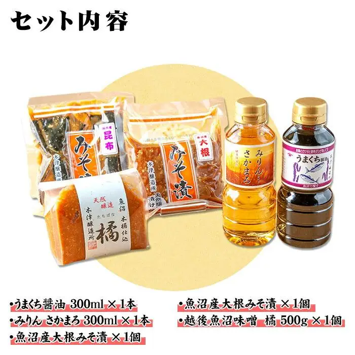 新潟県 南魚沼産 こだわり厳選 味噌 ＆ 醤油 みりん お試し 木津醸造所 調味料 セット食べ比べ 魚沼 みそ ミリン 発酵食品 味噌漬け 国産 原料