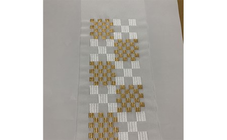 半衿　市松柄　ゴールド　刺繍 和装 民芸品 工芸品 伝統技術 篠原縫製