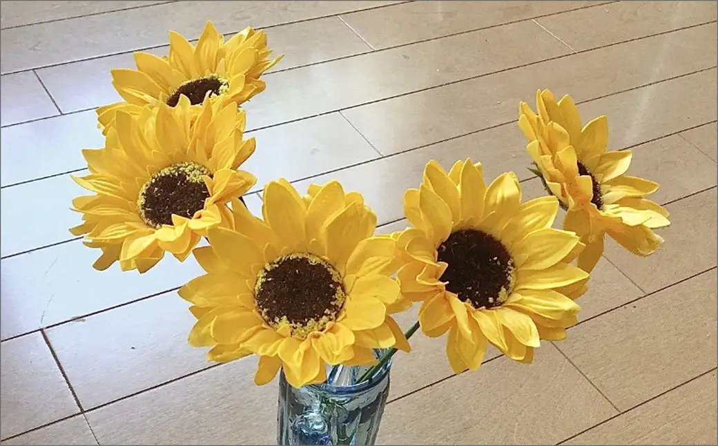 ひまわり5輪 ソープフラワーセット ( ソープフラワー 石鹸 せっけん プレゼント 花 フラワー ひまわり ヒマワリ 向日葵 )【122-0008】