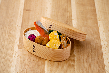 大館曲げわっぱ【無塗装】こばん弁当(中) 【配送日指定不可】　200P6011