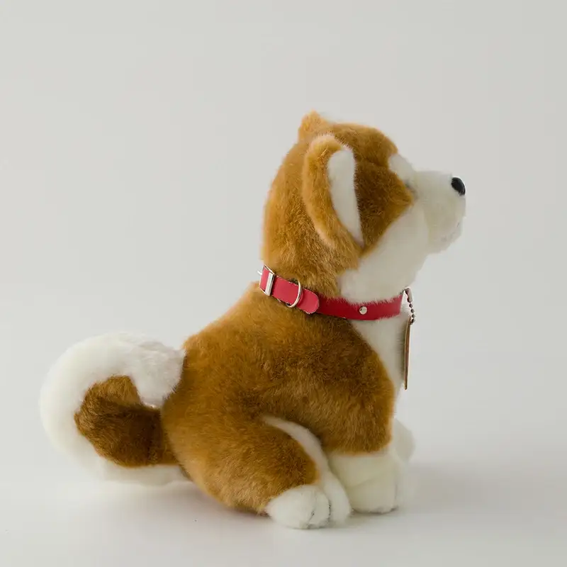 105P7302 秋田犬マサル　ハンドパペット＆ぬいぐるみ　座りＭサイズセット