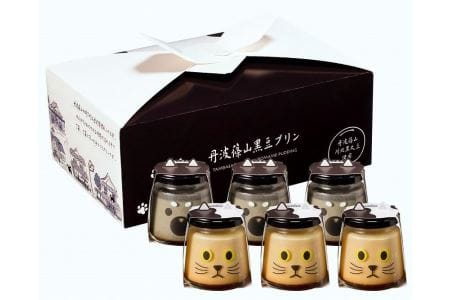 丹波篠山黒豆プリン　クロちゃんマメちゃんセット BT02