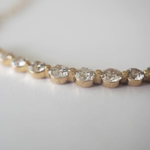 [MADE IN KOFU]K18 D0.5ct ダイヤラインネックレス TI-586