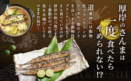先行予約 産地直送 北海道 厚岸産 刺身用 鮮さんま 2kg（16～20尾） サンマ 秋刀魚 さんま 鮮魚 魚介類 海産 生さんま 