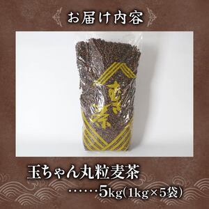 麦茶 玉ちゃん 丸粒麦茶 1kg 入れ 5個