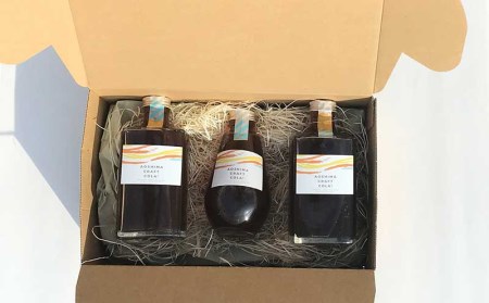 アオシマクラフトコーラ 3本セット(200ml×1本、400ml×2本) クラフトコーラ 200ml 400ml 3本 セット コーラシロップ コーラ シロップ 日向夏 きび糖 スパイス 希釈 希釈用 炭酸水 ホットミルク ラム酒 クラフトラムコーク 飲料 お取り寄せ ギフト