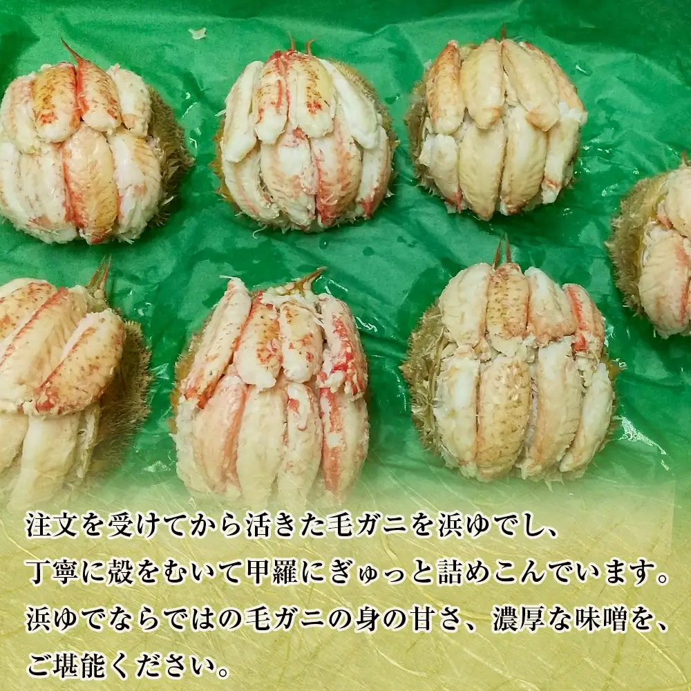 【浜ゆで】北海道産毛ガニ甲羅盛り1個（280g前後1個） AS188