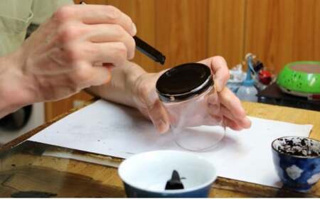 【高岡漆器】グラス 赤富士（貝入）黒 民芸品 工芸品 伝統技術  FAD-0709