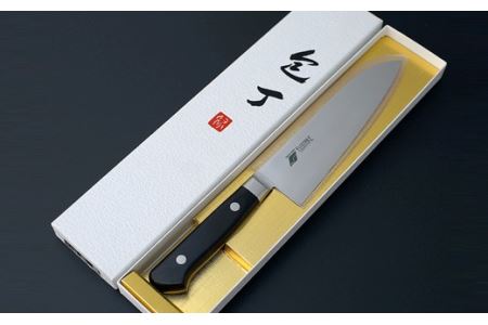 H40-12 フジタケ ステンレス ツバ付 三徳包丁 175mm