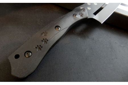 H75-11 SABINYAIFE KITCHEN3【ブラックブレード】 牛刀 サーバルキャットver