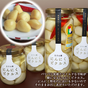 岩手県産 にんにく 使用！ 岩手山麓 にんにくピクルス 120g 1瓶 【岩手ガーリック】 にんにく ニンニク 大蒜 ガーリック ピクルス 漬け物 漬物 つけもの 国産 自然食品 加工食品 食品 長期保存 保存食 瓶 瓶詰め 常温 野菜 人気 お取り寄せ おすすめ