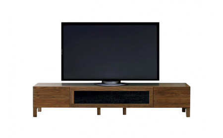 【開梱設置】高野木工 LECCE レッチェ 180TVボード ウォルナット  (黒ガラス) 【10年保証】