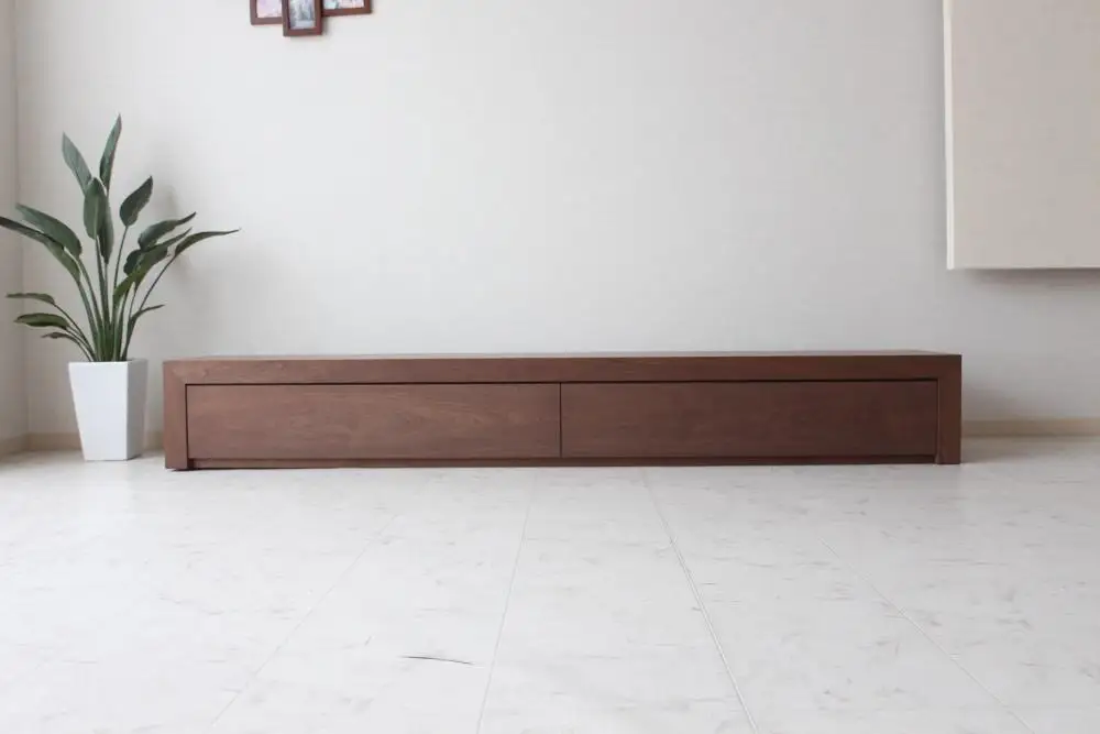 滋賀引取【ICHI リモコン オイルフィニッシュ 2400mm】ウォールナット Borad TV ICHI テレビ台 テレビボード240cm】ウォールナット材 木製ラック・ウッドラック
