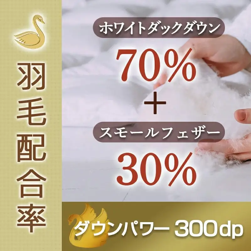 洗えるダウンケット ホワイトダック70%(ゴールド)【S】≪みやこんじょ快速便≫_MK-E103-R_(都城市) 洗濯機で洗える 日本製 羽毛布団 ダウン 寝具 SEKアレルGプラス シングル 夏 薄手 肌掛け布団 春 秋