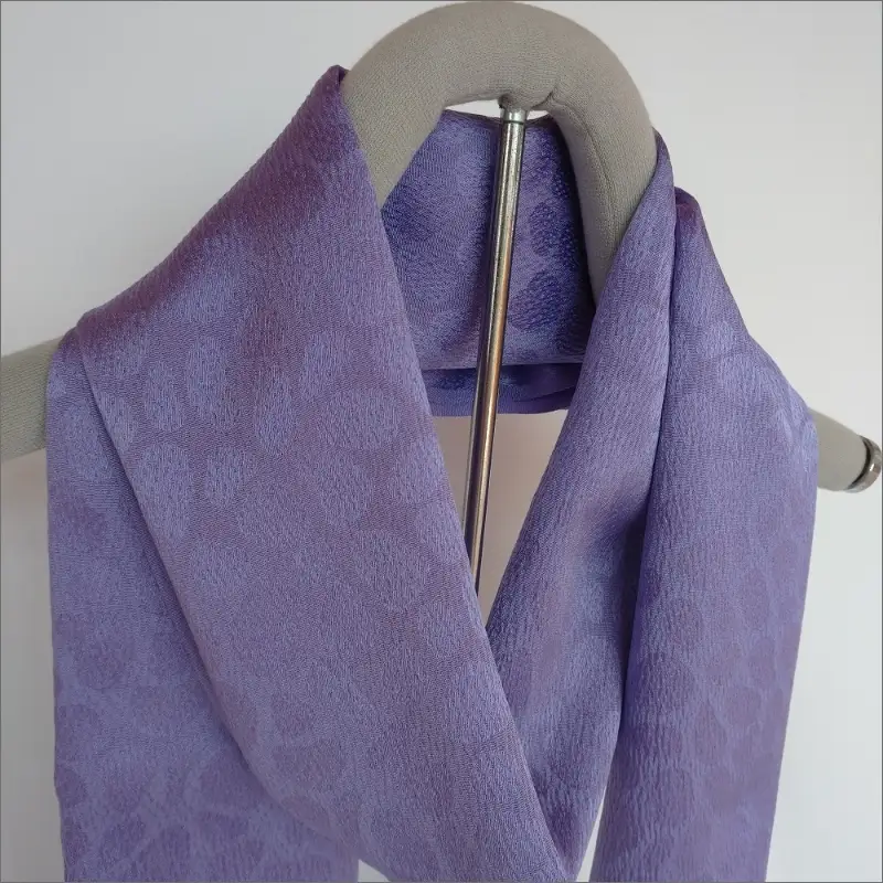 丹後ちりめんシルクストール・バイオレット｜絹ストール
