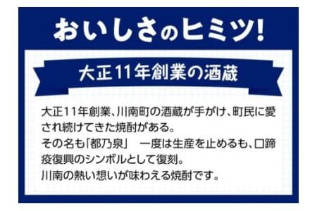 宮崎県産 本格焼酎 20度「都乃泉」6本セット （川南町商工会企画）【アルコール飲料 九州産 本場 お酒 焼酎 復刻 芋焼酎 アルコール 川南町産 都の泉 みやこのいずみ 本格焼酎 出荷量 日本一 宮崎県アルコール 度数20%  送料無料】