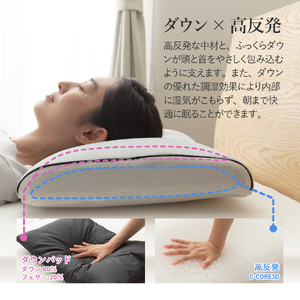  【甲州羽毛ふとん】洗えるダウンエアーピロー 寝具 洗える 枕 まくら 高反発 