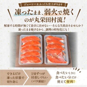 旨味抜群!!第ニ弾！キングサイズの甘塩紅鮭半身厚切10切!! ふるさと納税 鮭 F4F-7776