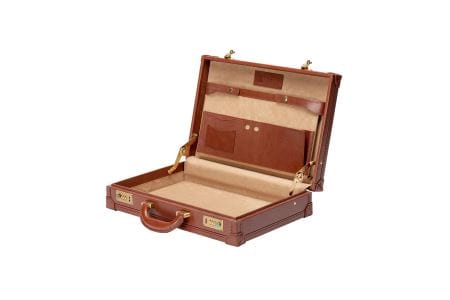 豊岡鞄 アタッシュケース クラシック 小 ブライドルレザー ヘーゼル