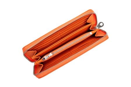 豊岡財布 ラウンドファスナー長財布 ドイツシュリンク オレンジ