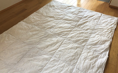 羽毛布団 シングル 夏 カバー セット お家の洗濯機で洗える夏の羽毛ふとん＋和晒しガーゼで作ったカバー アイボリーのセット 寝具 洗える 掛け布団 布団 ふとん 羽毛 ガーゼ 
