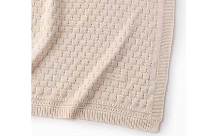 亀甲柄 アフガン CO-K92【60営業日程度で発送】| おくるみ ベビー 赤ちゃん ひざ掛け ブランケット オーガニックコットン 草木染 ジャカード編み 出産祝い ギフト 日本製