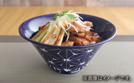 【波佐見焼】ホワイトライン麻 どんぶり 瑠璃 食器 皿 【翔芳窯】 [FE01] 波佐見焼