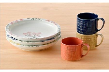 【波佐見焼】オリジナルセットアップ商品 パスタ皿 マグカップ 食器 皿 【大貴セラミックス/トーエー】 [NB77] 波佐見焼