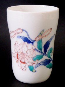 【伊万里焼】市川冬山窯「色鍋島フリーカップ5個セット」 037-H1236