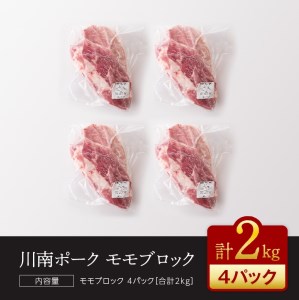 宮崎県産豚肉川南ポークモモブロック 2kg パック 普段使い 豚肉