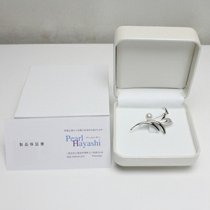 SV アコヤ真珠 7.5ミリ ブローチ （No30888） パールハヤシ / ブローチ