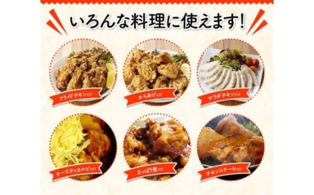【12ヶ月定期便】宮崎県産若鶏　日南どり　もも肉＆むね肉＆手羽元　計6kg（各2㎏×1） 【 ふるさと納税 鶏肉 鶏 若鶏 もも むね 手羽元 セット 宮崎県産 川南町 おうち時間 おうちごはん 定期便 送料無料 】