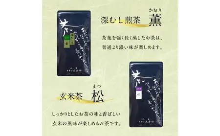 【お茶の光玉園】緑茶バラエティセット 人気の4種 各100g 計5本　049-008