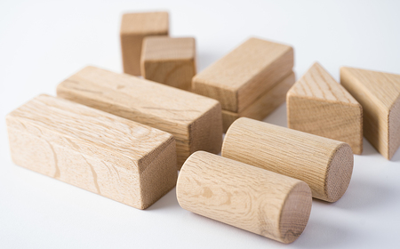 AW5　ナラの積み木   【 なら 木製 木目 積木 木のおもちゃ おもちゃ 玩具 プレゼント 贈り物 お祝い 誕生祝い シンプル 子ども 無塗装 国産 】