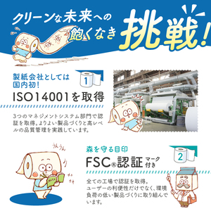 トイレットペーパー 「Hanataba」 ダブル 2倍巻き 48個 (12ロール × 4パック) (1ロール 50ｍ) パルプ100％ 長持ち 消臭 無香料 エンボス なめらか 防災 備蓄 国産 日用品 生活用品 生活雑貨 丸富製紙 富士市 無地・無色 無香 パルプ配合 48ロール [sf002-115]