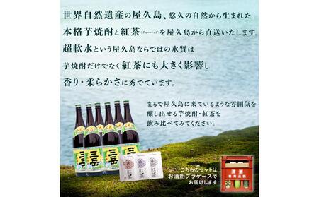 焼酎一升瓶 三岳6本+紅茶セット