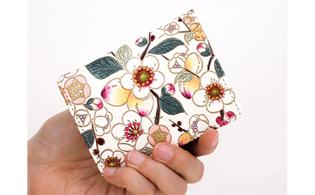 【文庫屋大関】箱まち小銭入れ　梅花（メイホア）【皮革工芸品】 ファッション小物 財布 民芸品 