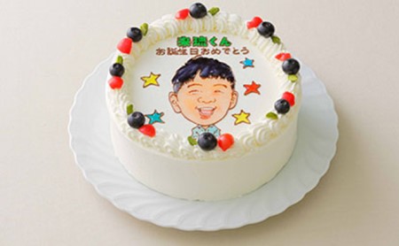似顔絵ケーキ6号サイズ（人物1人）引換券 チケット 